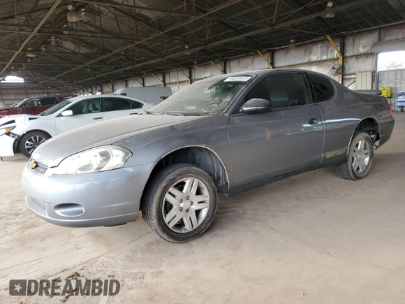 2006 Chevrolet Monte Carlo LT 3.9L with VIN 2G1WK151969281637, listed as a Copart auction lot 44020635 with 186,416 mi miles and Salvage Title. Bid and sale history available at carsss.com. Image 1.
