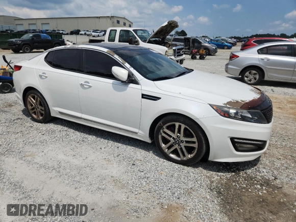 2013 Kia Optima SX with VIN 5XXGR4A61DG115693, listed as a Copart auction lot 62468505 with 149,508 mi miles and Salvage title. Bid and sale history available at DreamBid. Image 4.