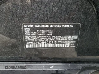 2023 BMW 3 Series 330e xDrive with VIN 3MW39FS05P8D22715, listed as a Copart auction lot 86916144 with 25,819 mi miles and Salvage Title. Bid and sale history available at carsss.com. Image 14.