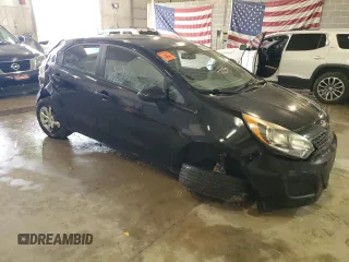 2014 Kia Rio LX with VIN KNADM5A30E6415218, listed as a Copart auction lot 78164014 with 0 mi miles and Salvage Title. Bid and sale history available at carsss.com. Image 4.