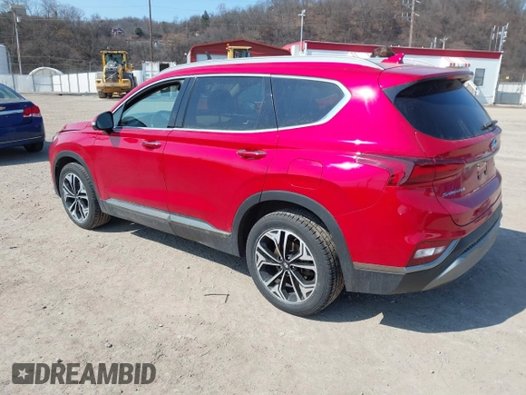 2020 Hyundai Santa Fe Limited with VIN 5NMS5CAA7LH222221, listed as a IAAI auction lot 41775537 with 64,519 mi miles. Bid and sale history available at carsss.com. Image 3.