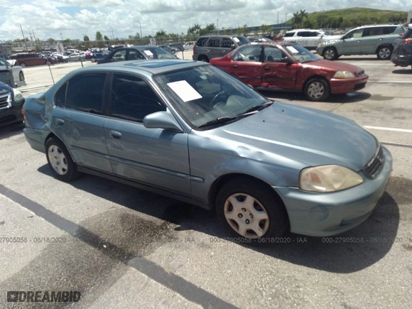 1999 Honda Civic EX with VIN 1HGEJ8643XL021026, listed as a IAAI auction lot 41686947 with 181,103 mi miles. Bid and sale history available at carsss.com. Image 1.