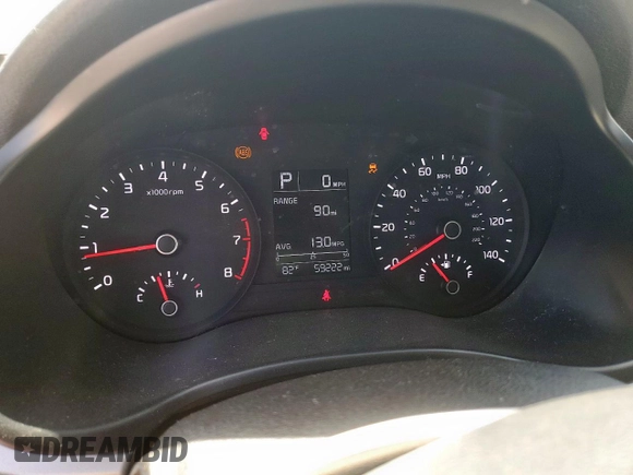 2020 Kia Rio LX with VIN 3KPA24AD6LE282471, listed as a Copart auction lot 52129865 with 59,222 mi miles and Salvage Title. Bid and sale history available at carsss.com. Image 9.