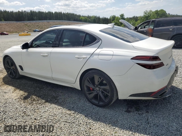 2023 Genesis G70 3.3T z VIN KMTG54TE1PU122398, wystawiony jako Copart lot #54172885 z przebiegiem 10 486 mil mil oraz Szkoda całkowita • Salvage title. Historia ofert i sprzedaży dostępna na DreamBid. Obrazek 2.
