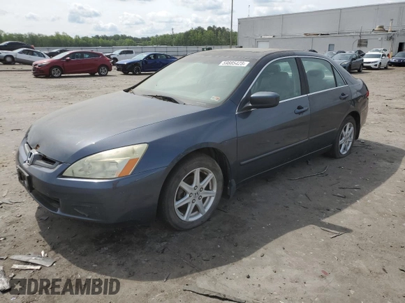 2003 Honda Accord EX z VIN 1HGCM665X3A030694, wystawiony jako Copart lot #59885425 z przebiegiem 152 223 mil mil oraz Czysty tytuł • Clean title. Historia ofert i sprzedaży dostępna na DreamBid. Obrazek 1.