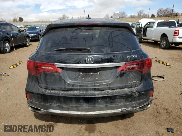 2017 Acura MDX w/Technology Pkg with VIN 5FRYD4H59HB023934, listed as a Copart auction lot 48361165 with 65,083 mi miles and Salvage Title. Bid and sale history available at carsss.com. Image 6.