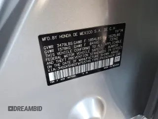 2015 Honda Fit EX-L с VIN 3HGGK5H80FM753745, выставлен на аукционе Copart как лот 60850515 с пробегом 69 414 миль миль и Списание • Salvage title. История ставок и продаж доступна на DreamBid. Изображение 12.