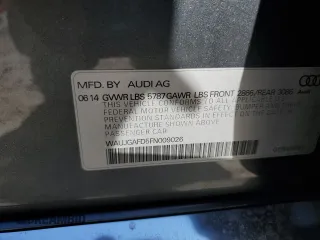2015 Audi A8 with VIN WAUJGAFD5FN009026, listed as a Copart auction lot 81938904 with 122,880 mi miles and Salvage title. Bid and sale history available at DreamBid. Image 13.