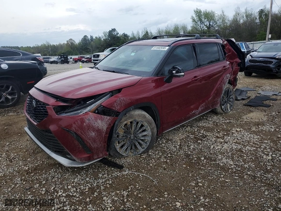 2023 Toyota Highlander L with VIN 5TDKDRAH1PS021615, listed as a Copart auction lot 51592695 with 41,679 mi miles and Salvage Title. Bid and sale history available at carsss.com. Image 1.