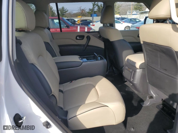 2023 Infiniti QX80 LUXE with VIN JN8AZ2AE9P9301022, listed as a Copart auction lot 86512384 with 0 mi miles and Salvage Title. Bid and sale history available at carsss.com. Image 11.