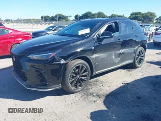 2022 Lexus NX with VIN JTJKGCEZ5N2001067, listed as a IAAI auction lot 41429124 with 35,440 mi miles. Bid and sale history available at carsss.com. Image 2.