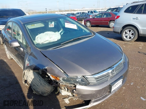 2012 Honda Civic EX with VIN 19XFB2F88CE329022, listed as a IAAI auction lot 41876218 with 105,125 mi miles and . Bid and sale history available at DreamBid. Image 1.