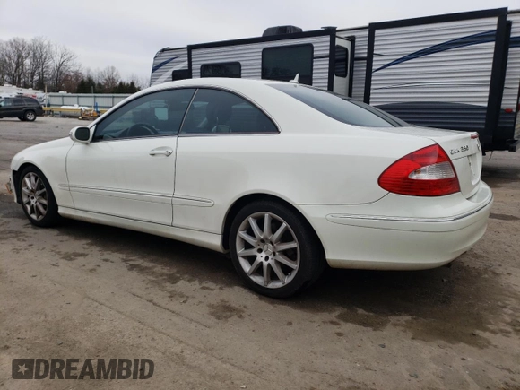 2007 Mercedes-Benz CLK 350 with VIN WDBTJ56H87F223011, listed as a Copart auction lot 45642314 with 155,996 mi miles and Salvage Title. Bid and sale history available at DreamBid. Image 2.