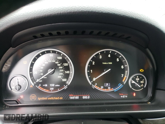 2013 BMW 5 Series 550i xDrive with VIN WBAFU9C53DDY70914, listed as a Copart auction lot 43546435 with 144,165 mi miles and Salvage Title. Bid and sale history available at carsss.com. Image 9.