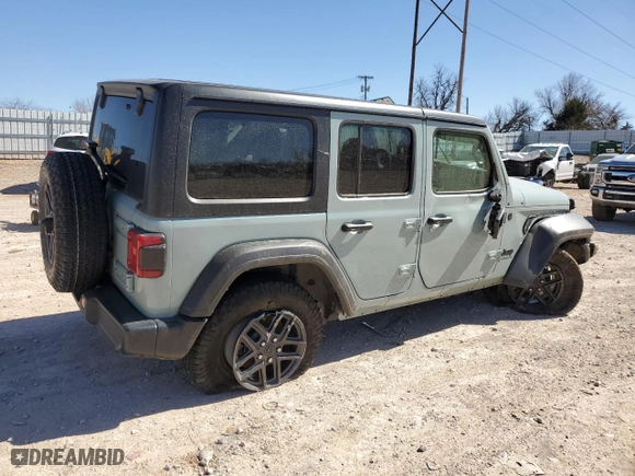2024 Jeep Wrangler Sport S with VIN 1C4PJXDG2RW207348, listed as a Copart auction lot 48323775 with 4,649 mi miles and Salvage Title. Bid and sale history available at carsss.com. Image 3.