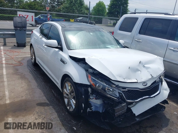 2015 Kia Optima SX Turbo with VIN 5XXGR4A68FG442949, listed as a IAAI auction lot 42297888 with 147,181 mi miles and . Bid and sale history available at DreamBid. Image 1.