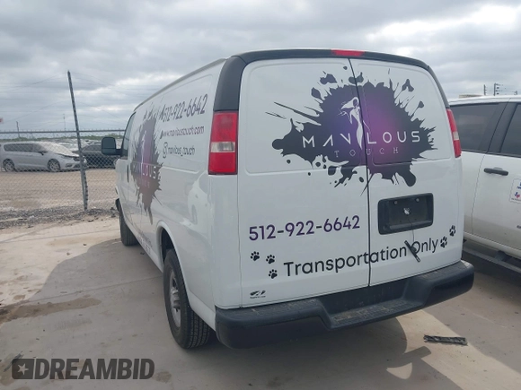 2017 Chevrolet Express Cargo z VIN 1GCWGAFFXH1161503, wystawiony jako IAAI lot #42059760 z przebiegiem 94 979 mil mil oraz . Historia ofert i sprzedaży dostępna na DreamBid. Obrazek 3.