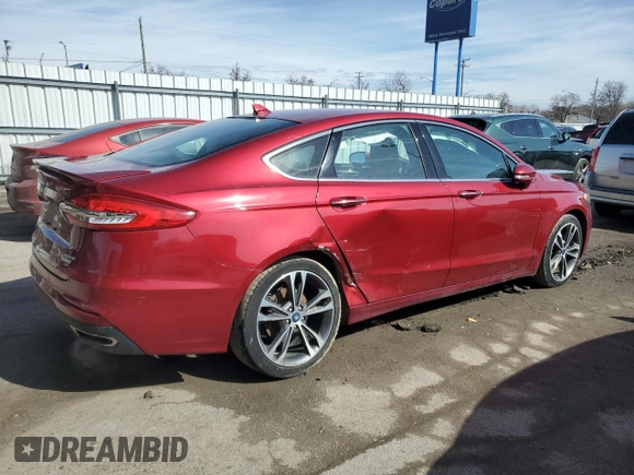 2019 Ford Fusion Titanium with VIN 3FA6P0K9XKR153544, listed as a Copart auction lot 46540155 with 94,338 mi miles and Salvage Title. Bid and sale history available at carsss.com. Image 3.