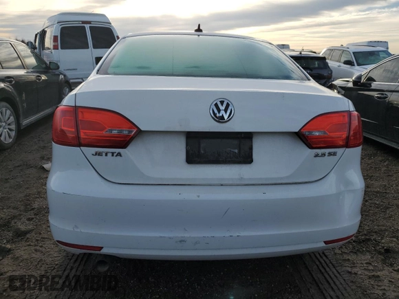 2012 Volkswagen Jetta Sedan SE w/Convenience & Sunroof with VIN 3VWDX7AJ8CM386016, listed as a Copart auction lot 46879595 with 154,968 mi miles and Clean Title. Bid and sale history available at carsss.com. Image 6.