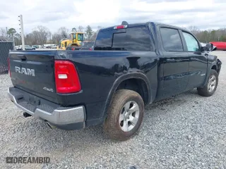 2025 Ram 1500 Big Horn with VIN 1C6SRFFP8SN583856, listed as a IAAI auction lot 41712266 with 1 mi miles. Bid and sale history available at carsss.com. Image 4.