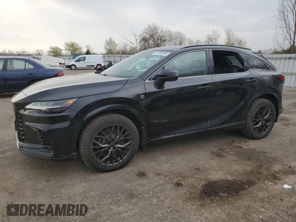2023 Lexus RX 500h F Sport Performance с VIN 2T2BCMEA2PC003762, выставлен на аукционе Copart как лот 54748595 с пробегом 38 023 миль миль и Списание • Salvage title. История ставок и продаж доступна на DreamBid. Изображение 1.