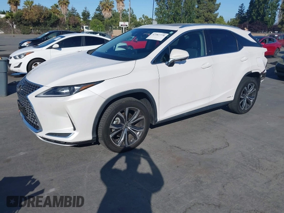 2021 Lexus RX 450h with VIN 2T2HGMDA2MC071281, listed as a IAAI auction lot 42587770 with 88,009 mi miles and . Bid and sale history available at DreamBid. Image 2.