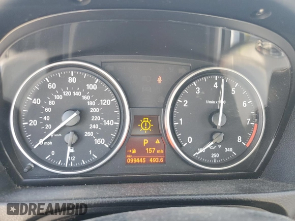 2008 BMW 3 Series 328i with VIN WBAWR335X8P150836, listed as a Copart auction lot 64702195 with 99,445 mi miles and Salvage title. Bid and sale history available at DreamBid. Image 9.