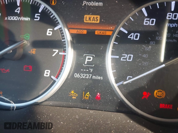 2016 Acura ILX w/Premium Pkg with VIN 19UDE2F77GA014390, listed as a IAAI auction lot 41776461 with 63,237 mi miles. Bid and sale history available at carsss.com. Image 14.