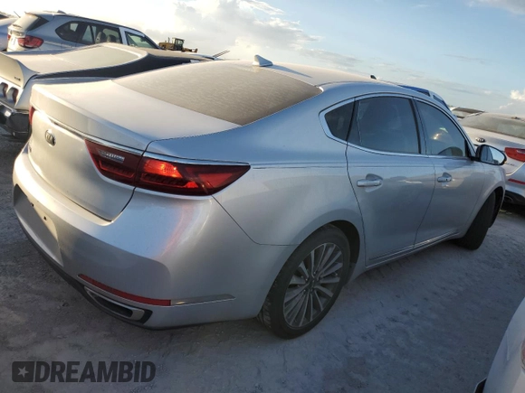 2017 Kia Cadenza Premium with VIN KNALB4J16H5049057, listed as a Copart auction lot 76202044 with 74,617 mi miles and Salvage Title. Bid and sale history available at carsss.com. Image 3.