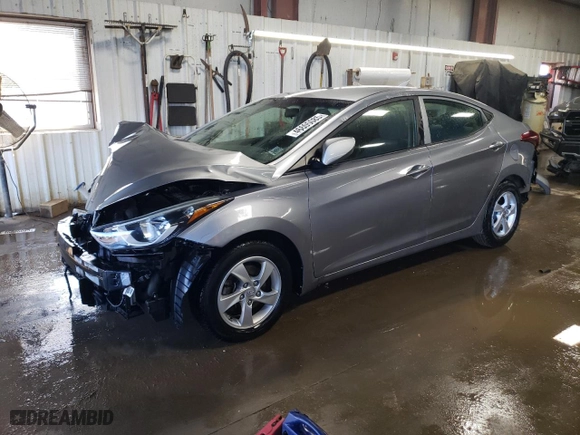 2015 Hyundai Elantra SE with VIN 5NPDH4AE0FH567638, listed as a Copart auction lot 46605085 with 105,133 mi miles and Salvage Title. Bid and sale history available at carsss.com. Image 1.