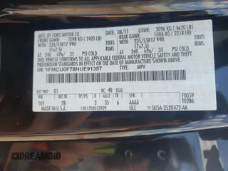 2017 Ford Escape S z VIN 1FMCU0F78HUE91357, wystawiony jako Copart lot #62545785 z przebiegiem 55 002 mil mil oraz Szkoda całkowita • Salvage title. Historia ofert i sprzedaży dostępna na DreamBid. Obrazek 13.