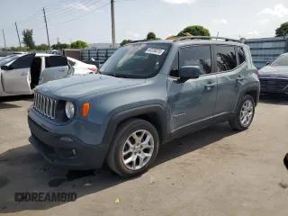 2018 Jeep Renegade Latitude z VIN ZACCJABB4JPJ32945, wystawiony jako Copart lot #60238015 z przebiegiem 49 717 mil mil oraz Szkoda całkowita • Salvage title. Historia ofert i sprzedaży dostępna na DreamBid. Obrazek 1.