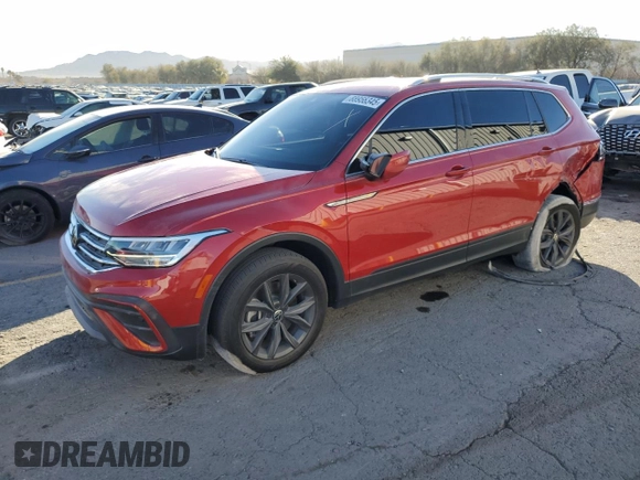 2022 Volkswagen Tiguan SE with VIN 3VV3B7AX9NM033175, listed as a Copart auction lot 88956345 with 39,219 mi miles and Salvage Title. Bid and sale history available at DreamBid. Image 1.