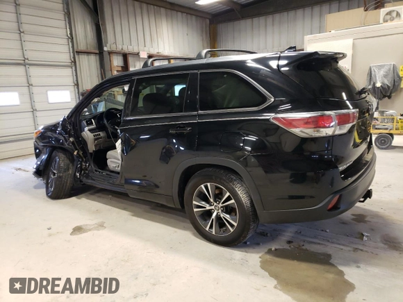2016 Toyota Highlander XLE with VIN 5TDKKRFH7GS504721, listed as a Copart auction lot 48159524 with 163,737 mi miles and Salvage title. Bid and sale history available at DreamBid. Image 2.