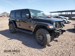 2021 Jeep Wrangler Unlimited Sahara with VIN 1C4JJXP69MW800920, listed as a Copart auction lot 52033745 with 49,173 mi miles and Salvage Title. Bid and sale history available at DreamBid. Image 4.