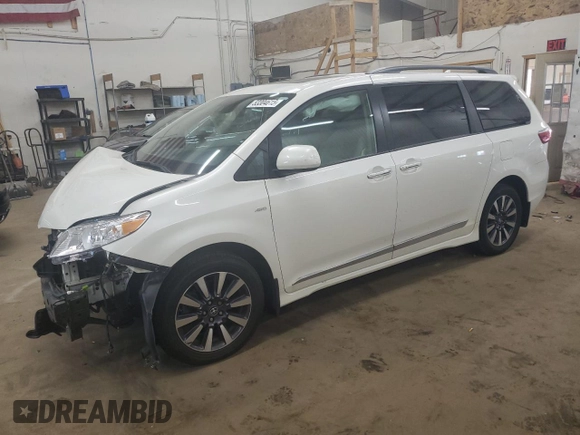 2019 Toyota Sienna XLE with VIN 5TDDZ3DC5KS223390, listed as a Copart auction lot 53304615 with 85,214 mi miles and Salvage title. Bid and sale history available at DreamBid. Image 1.