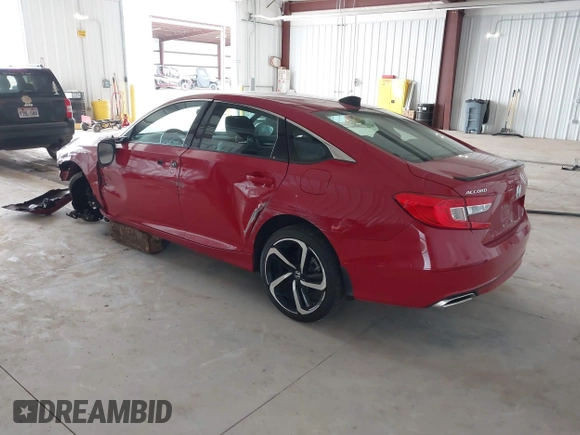 2021 Honda Accord Sport with VIN 1HGCV2F39MA033172, listed as a IAAI auction lot 41913871 with 39,249 mi miles and . Bid and sale history available at DreamBid. Image 3.