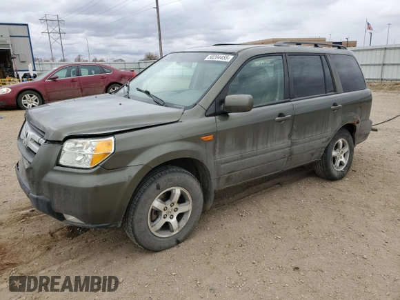 2006 Honda Pilot EX-L with VIN 2HKYF18596H534052, listed as a Copart auction lot 50204455 with 177,881 mi miles and Salvage Title. Bid and sale history available at DreamBid. Image 1.