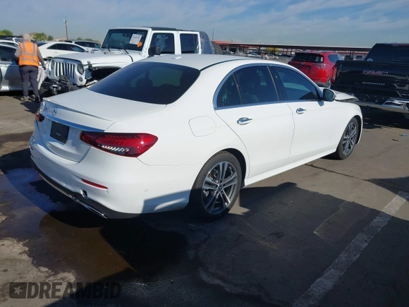 2021 Mercedes-Benz E 350 with VIN W1KZF8DB0MA874452, listed as a IAAI auction lot 42159201 with 53,594 mi miles and . Bid and sale history available at DreamBid. Image 4.