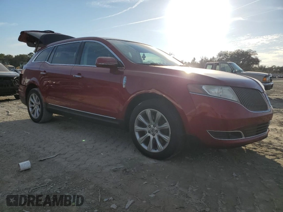 2013 Lincoln MKT with VIN 2LMHJ5FK8DBL51748, listed as a Copart auction lot 45625755 with 133,431 mi miles and Salvage Title. Bid and sale history available at DreamBid. Image 4.