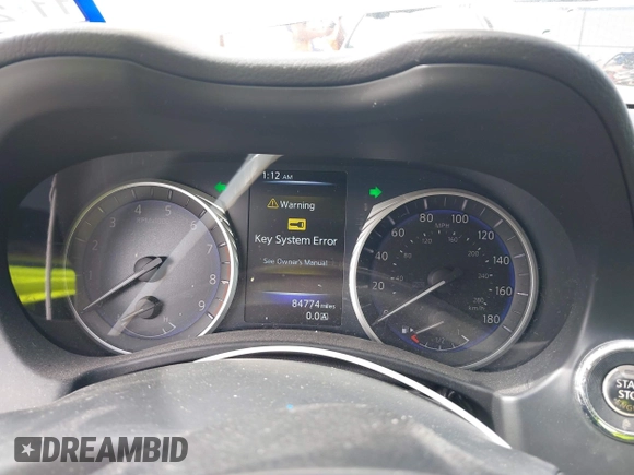 2017 Infiniti Q50 Premium with VIN JN1EV7APXHM741615, listed as a IAAI auction lot 41876088 with 84,774 mi miles and . Bid and sale history available at carsss.com. Image 7.