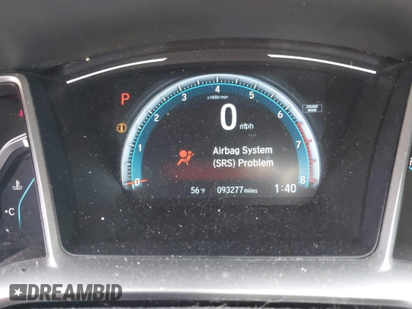 2017 Honda Civic Sedan EX-L with VIN 2HGFC1F77HH642462, listed as a IAAI auction lot 41962942 with 93,277 mi miles. Bid and sale history available at carsss.com. Image 15.