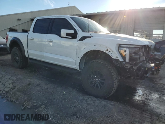 2024 Ford F-150 Raptor with VIN 1FTFW1RG8RFB75914, listed as a Copart auction lot 42652185 with 1,914 mi miles and Salvage Title. Bid and sale history available at DreamBid. Image 4.