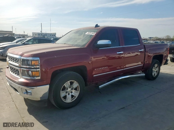 2015 Chevrolet Silverado 1500 LTZ with VIN 3GCPCSEC2FG181790, listed as a Copart auction lot 50261545 with 86,120 mi miles and Salvage Title. Bid and sale history available at carsss.com. Image 1.
