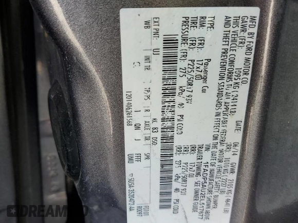2014 Ford C-Max SE с VIN 1FADP5AU2EL517677, выставлен на аукционе Copart как лот 53805835 с пробегом Не указан миль и Чистый • Clean title. История ставок и продаж доступна на DreamBid. Изображение 12.
