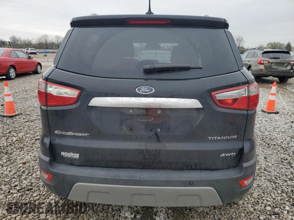 2018 Ford EcoSport Titanium z VIN MAJ6P1WL3JC191383, wystawiony jako Copart lot #51525835 z przebiegiem 97 895 mil mil oraz Szkoda całkowita • Salvage title. Historia ofert i sprzedaży dostępna na DreamBid. Obrazek 6.