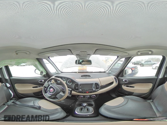 2017 FIAT 500L Lounge with VIN ZFBCFACH1HZ040164, listed as a Copart auction lot 47177495 with 35,209 mi miles and Salvage Title. Bid and sale history available at DreamBid. Image 14.