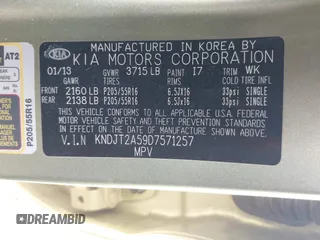 2013 Kia Soul with VIN KNDJT2A59D7571257, listed as a IAAI auction lot 41684100 with 146,320 mi miles. Bid and sale history available at carsss.com. Image 9.
