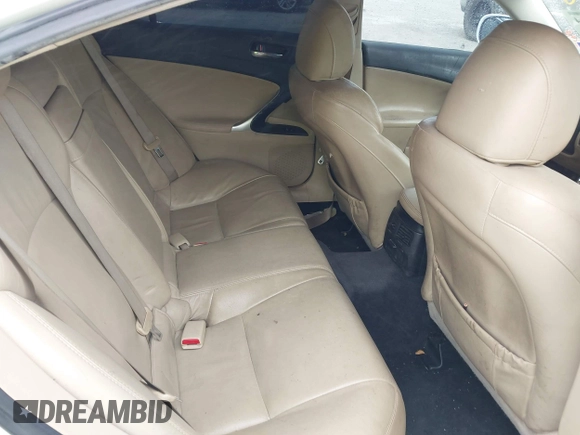 2008 Lexus IS with VIN JTHBK262285056915, listed as a IAAI auction lot 42025534 with 183,411 mi miles. Bid and sale history available at carsss.com. Image 8.