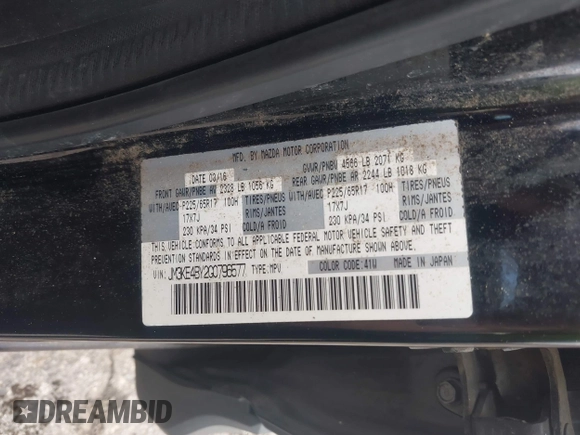 2016 Mazda CX-5 Sport with VIN JM3KE4BY2G0796577, listed as a IAAI auction lot 42230645 with 103,223 mi miles and . Bid and sale history available at DreamBid. Image 9.